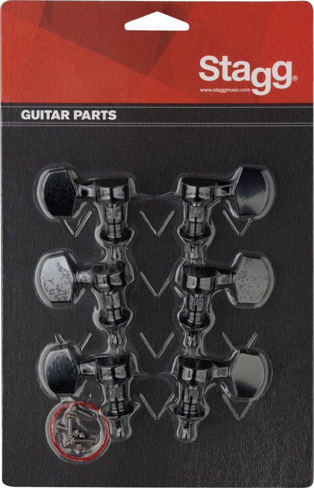 5414428007827 - Stagg Mechanik fÃ¼r E-Gitarre 3L  3R gekapselt schwarz