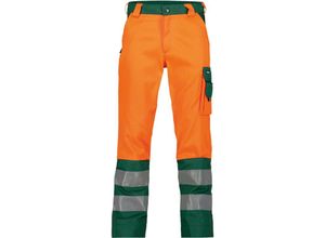 5414729040554 - - Lancaster Warnschutzhose neonorange flaschengrün 42 290g - neonorange flaschengrün