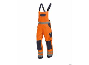 5414729057958 - Warnschutz Latzhose Toulouse Gr 60 orange marine - orange marine - Dassy