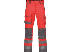 5414729083766 - - Chicago Warnschutzhose neonrot zementgrau 42 290g - neonrot zementgrau