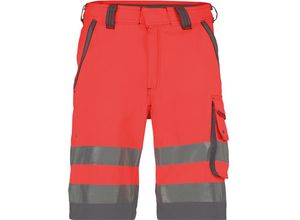 5414729085623 - - Lucca Warnschutz-Shorts neonrot zementgrau 44 290g - neonrot zementgrau