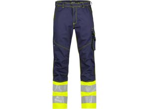 5414729087160 - - Phoenix Warnschutzhose dunkelblau neongelb 66 300g - dunkelblau neongelb