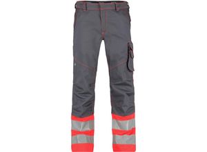 5414729087320 - - Phoenix Warnschutzhose zementgrau neonrot 54 minus 300g - zementgrau neonrot