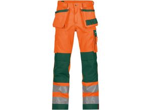 5414729120102 - - Glasgow Warnschutzhose neonorange flaschengrün 44 290g - neonorange flaschengrün