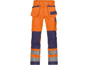 5414729120256 - - Glasgow Warnschutzhose neonorange dunkelblau 46 290g - neonorange dunkelblau