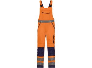 5414729120942 - - Malmedy Latzhose neonorange dunkelblau 42 290g - neonorange dunkelblau