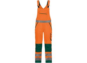 5414729121796 - - Malmedy Latzhose neonorange flaschengrün 50 minus 290g - neonorange flaschengrün