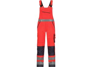 5414729122076 - Malmedy Latzhose NEONROT ZEMENTGRAU 56 MINUS 290g - NEONROT ZEMENTGRAU