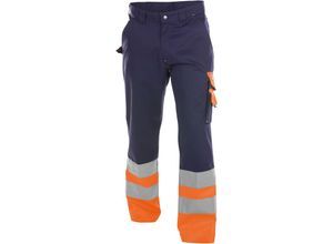 5414729154916 - - Omaha Warnschutzhose dunkelblau neonorange 46 245g - dunkelblau neonorange