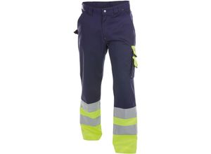 5414729155326 - - Omaha Warnschutzhose dunkelblau neongelb 48 minus 245g - dunkelblau neongelb