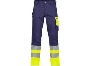 5414729155371 - - Omaha Warnschutzhose dunkelblau neongelb 56 minus 245g - dunkelblau neongelb