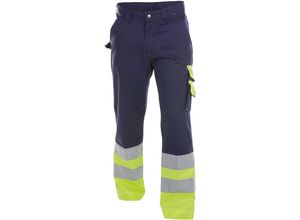 5414729155463 - - Omaha Warnschutzhose dunkelblau neongelb 58 plus 245g - dunkelblau neongelb