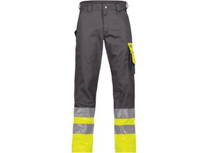 5414729155814 - - Omaha Warnschutzhose zementgrau neongelb 50 minus 245g - zementgrau neongelb