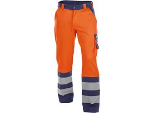 5414729156101 - - Lancaster Warnschutzhose neonorange dunkelblau 44 245g - neonorange dunkelblau