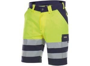 5414729158716 - - Venna Warnschutz-Shorts dunkelblau neongelb 56 245g - dunkelblau neongelb