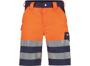 5414729158778 - - Venna Warnschutz-Shorts dunkelblau neonorange 42 245g - dunkelblau neonorange