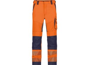 5414729159652 - Odessa Warnschutzhose NEONORANGE DUNKELBLAU 44 245g - NEONORANGE DUNKELBLAU