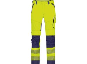 5414729160115 - - Odessa Warnschutzhose neongelb dunkelblau 54 minus 245g - neongelb dunkelblau