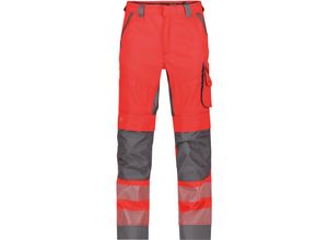 5414729160993 - - Odessa Warnschutzhose neonrot zementgrau 58 plus 245g - neonrot zementgrau