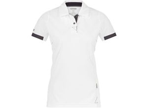 5414729174365 - Traxion Women Poloshirt WEIß ANTHRAZITGRAU S 215g - WEIß ANTHRAZITGRAU