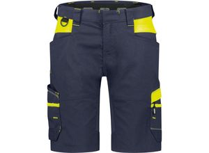 5414729208725 - Manilla Women Arbeitsshorts NACHTBLAU NEONGELB 40 245g - NACHTBLAU NEONGELB