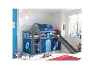 5420070234962 - VIPACK - Spielbett Pino inkl Rutsche mit Textilset Vorhang Tunnel und 3 Taschen Astro Ausf Kie