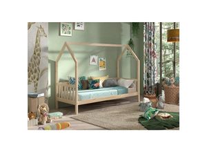 5420070245876 - CABANE Hausbett 90x200 cm und seitlicher Umrandung Kiefer massiv natur 5420070245876 - CABANE Hausbett 90x200 cm und seitlicher Umrandung Kiefer massiv natur