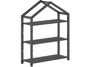 5420070245913 - Standregal VIPACK aus massiver Kiefer universell einsetzbar bietet viel Stauraum grau (anthrazit) B111cm H141cm T40cm Massivholz Regale mit 3 verstellbaren Böden stabil und standfest 3 Farben zur Wahl