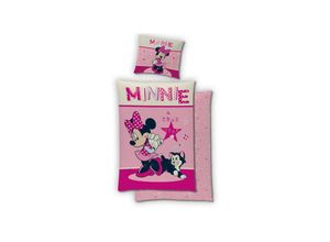 5425039188836 - Disney Minnie Maus Bettwäsche Set – Kuscheliger 140cm x 200cm Bettbezug und 65cm x 65cm Kissenbezug für Kinder