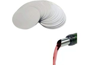 5427418209651 - Lycxames - 50 Stück Weinausgießer Aluminium-Weinausgießer Anti-Tropf-Aluminiumfolie flexible Anti-Tropf-Scheibe Weinscheibe Weinfolienausgießer