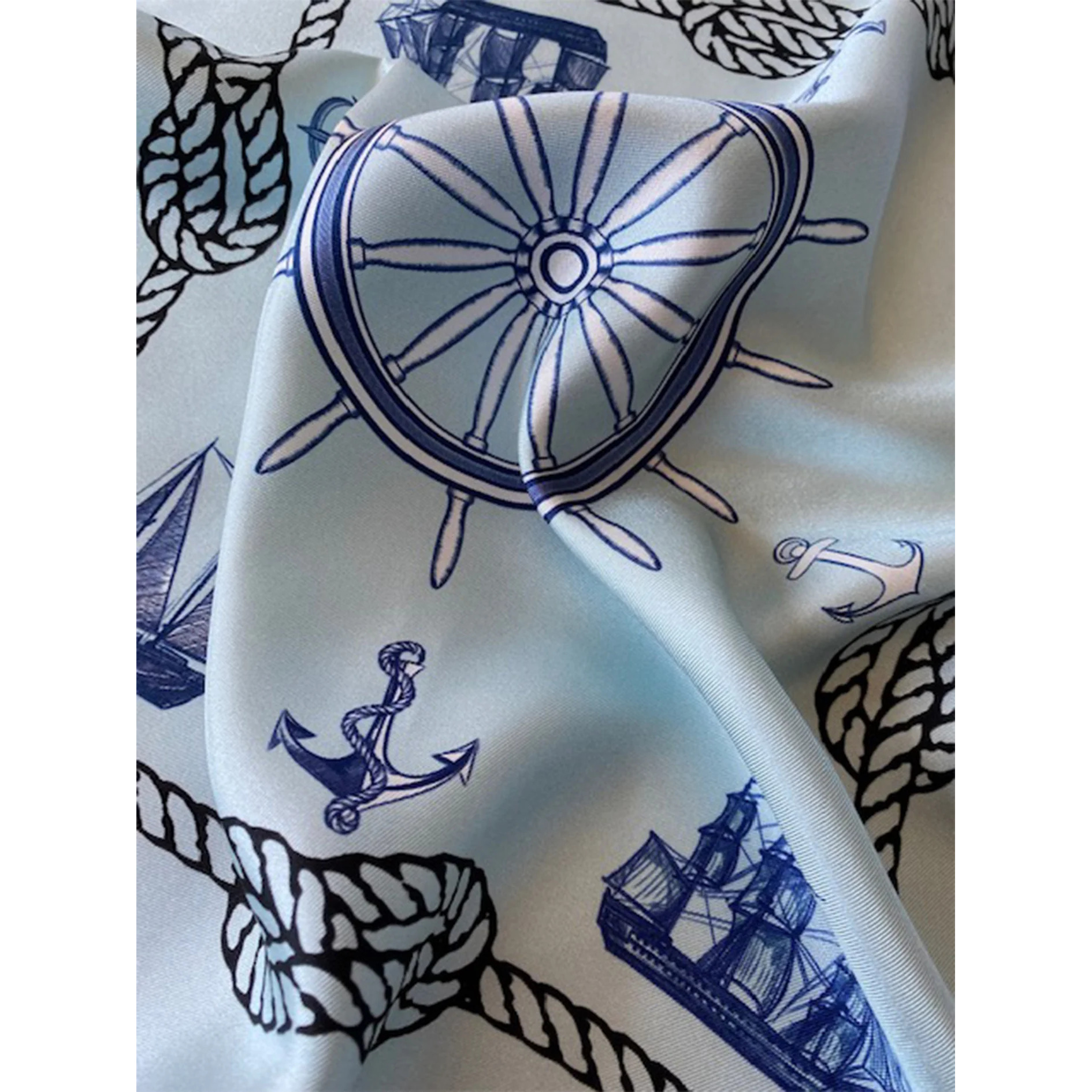 5430003586099 - Seidenschal für Frauen Nautical Chic