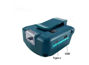 5441600268998 - Für Makita-Modelle mit Typ c Wechselrichter-Stromversorgung 3 Helligkeitsmodi praktischer Batterie-Wechselrichter mit Camping-Gürtelschnalle