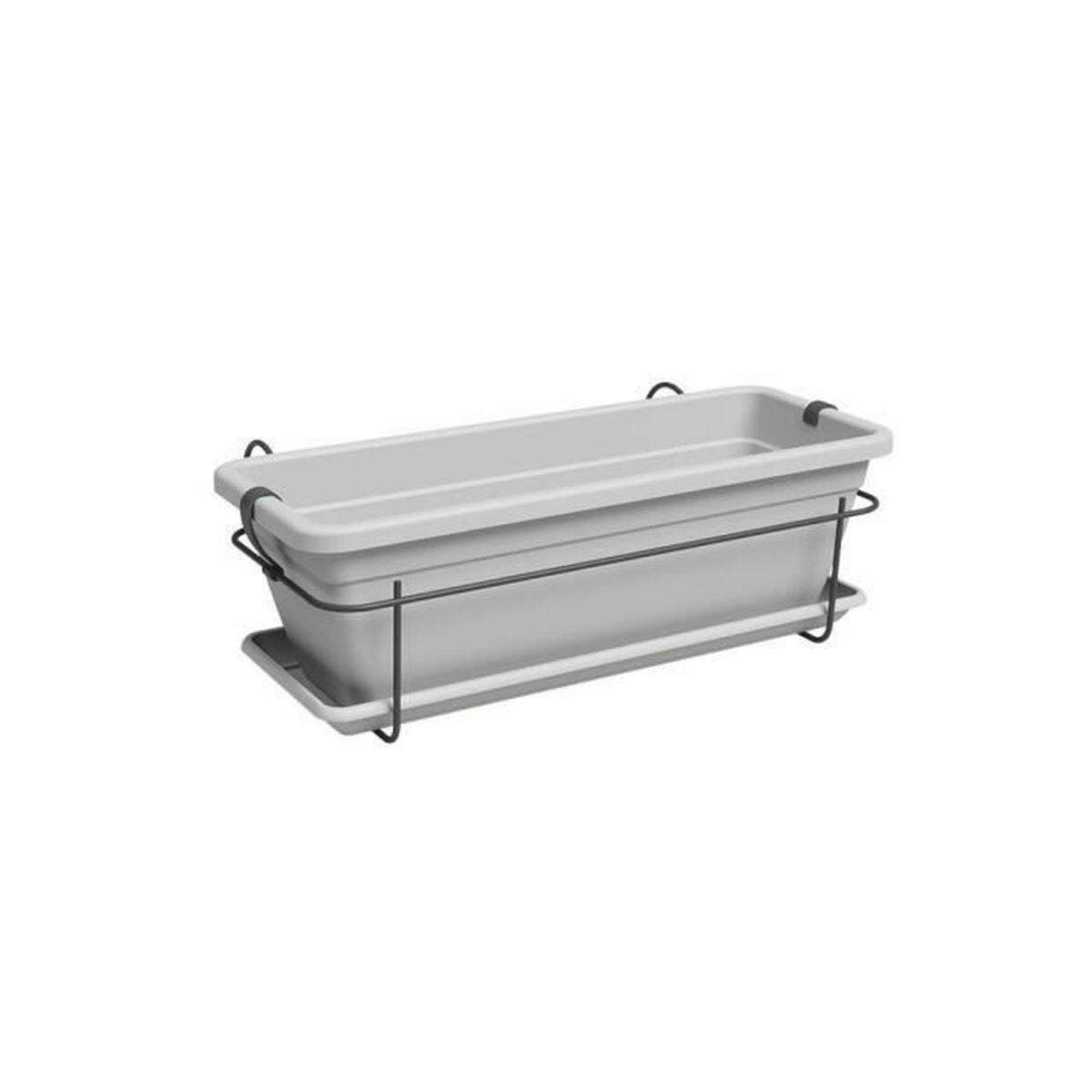 5600442833751 - Blumentopf VENEZIA Grau Hellgrau (6 Stücke)
