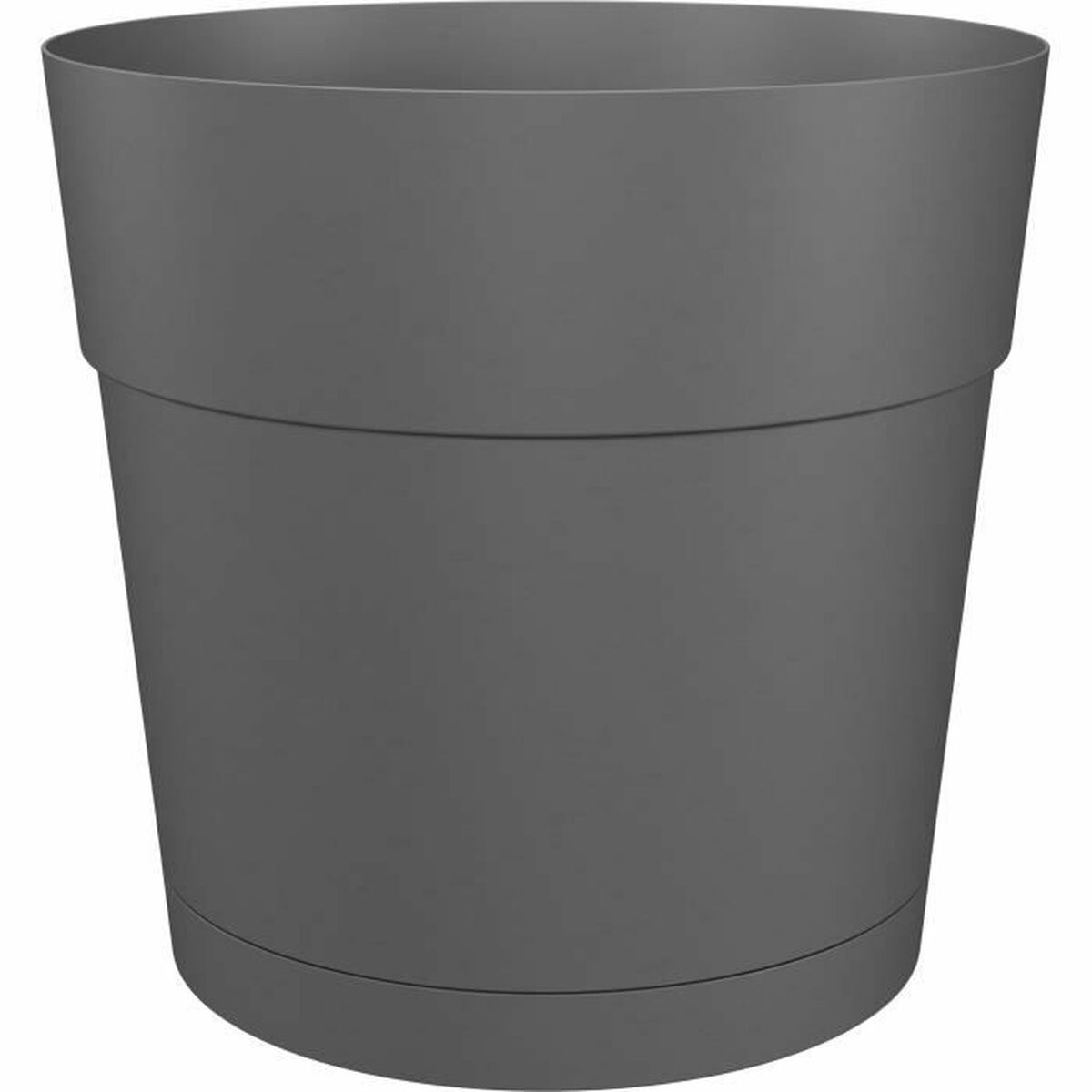5600442843590 - Blumentopf Weiß Anthrazit Kunststoff rund Moderne Ø 50 cm 5600442843590 - Blumentopf Weiß Anthrazit Kunststoff rund Moderne Ø 50 cm
