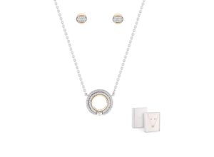 5600803402534 - Schmuckset UNIKE JEWELLERY CLASSY SHINNY UKPK12020002 Schmuck-Sets silberfarben (silberfarben kristallweiß) Damen Brautschmuck mit Zirkonia (synth)