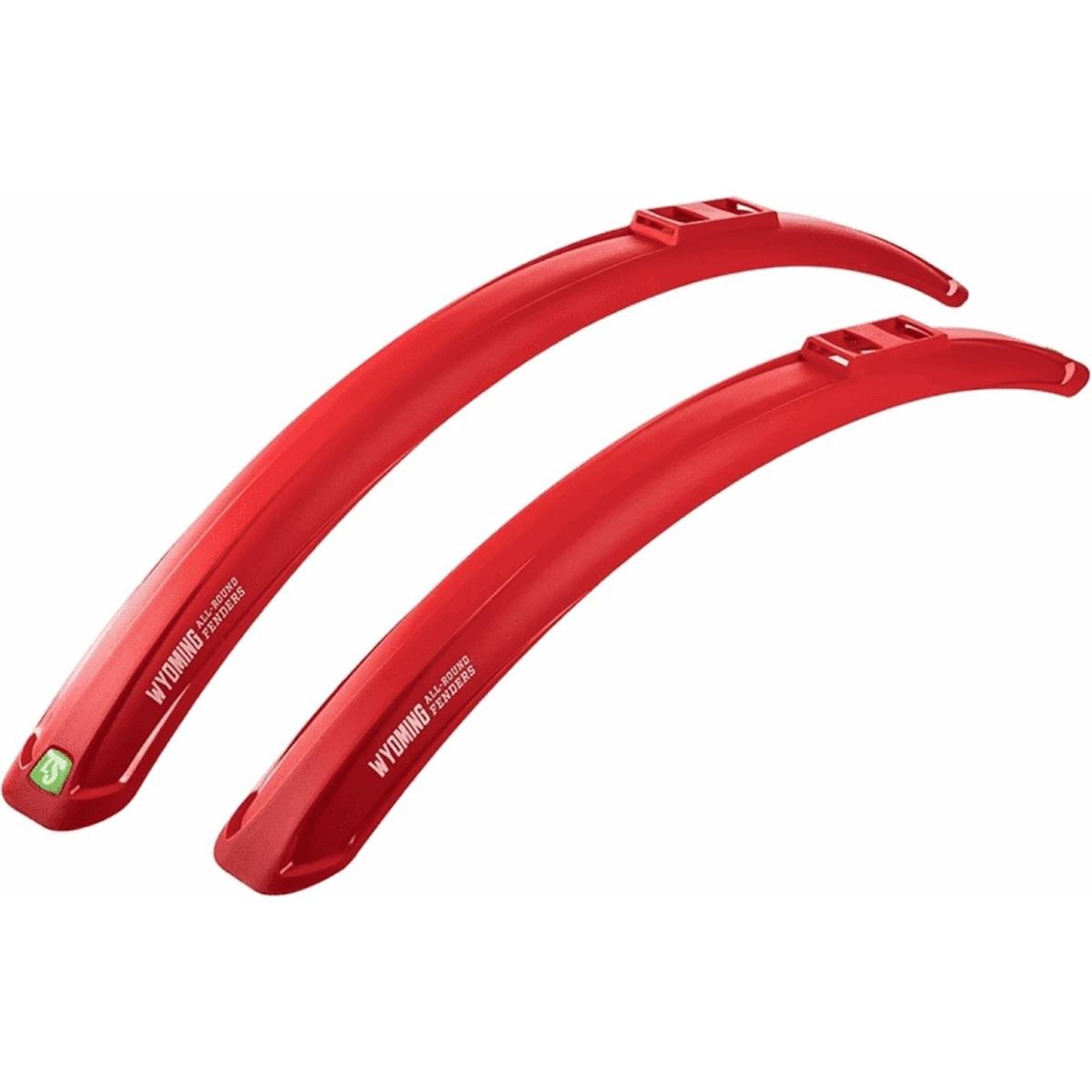 5600966400682 - Rote Mudguards Wyoming 26 28 Rot mit Schnellverschluss für Fahrräder