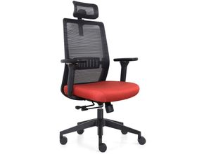 5601570645766 - Vivol - Bürostuhl Napoli Deluxe 4D - ergonomisch - Rot - Rot