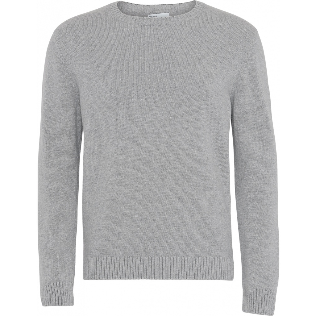 5602991012687 - Pullover mit Rundhalsausschnitt aus Wolle Classic Merino heather grey 5602991012687 - Pullover mit Rundhalsausschnitt aus Wolle Classic Merino heather grey
