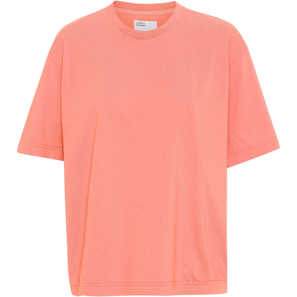 5602991053574 - T-Shirt Frau Organic oversized bright coral