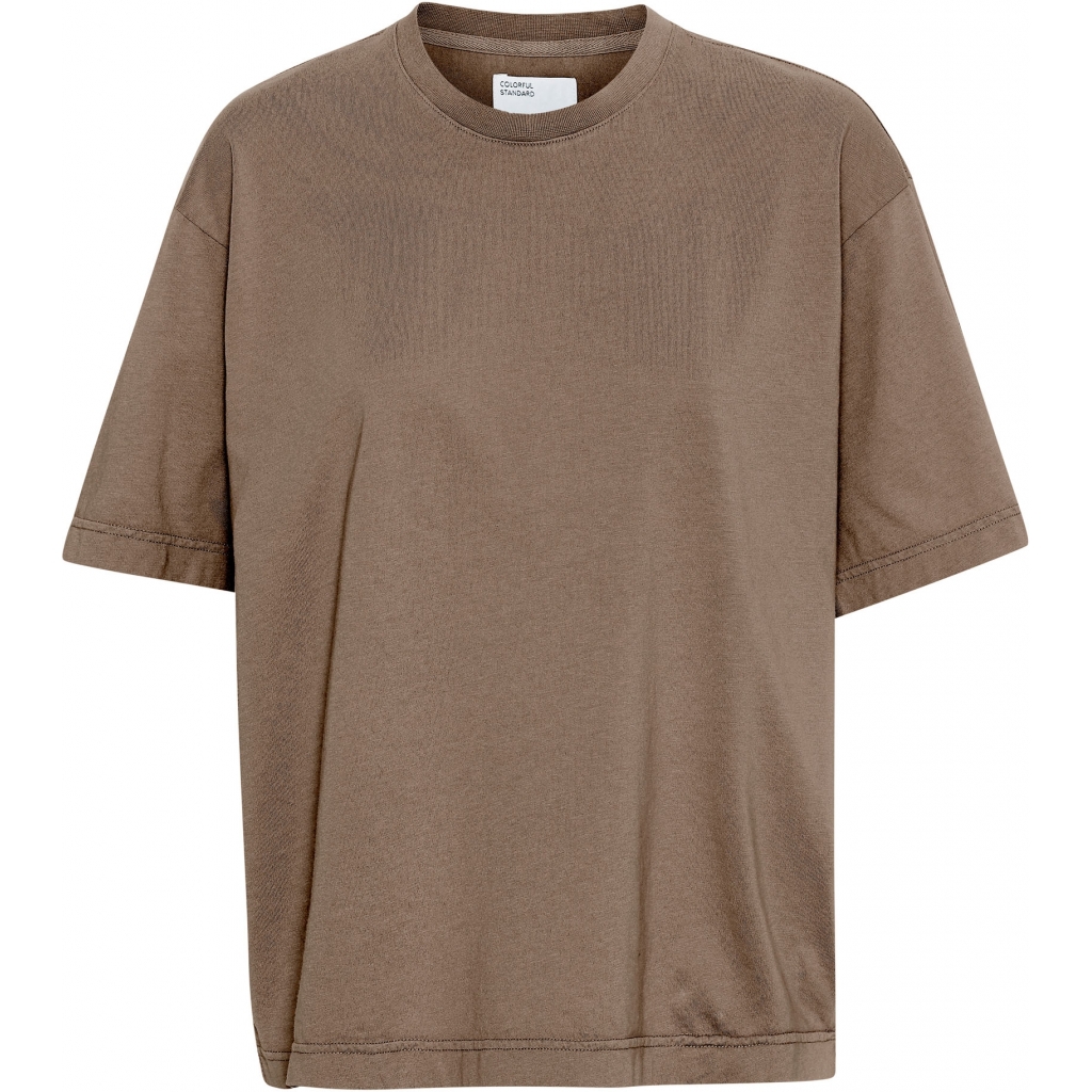 5602991055875 - T-Shirt Frau Organic oversized warm taupe
