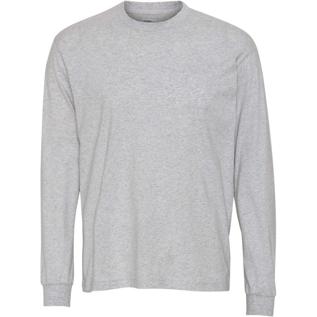 5602991056520 - T-Shirt langarm Organic oversized heather grey