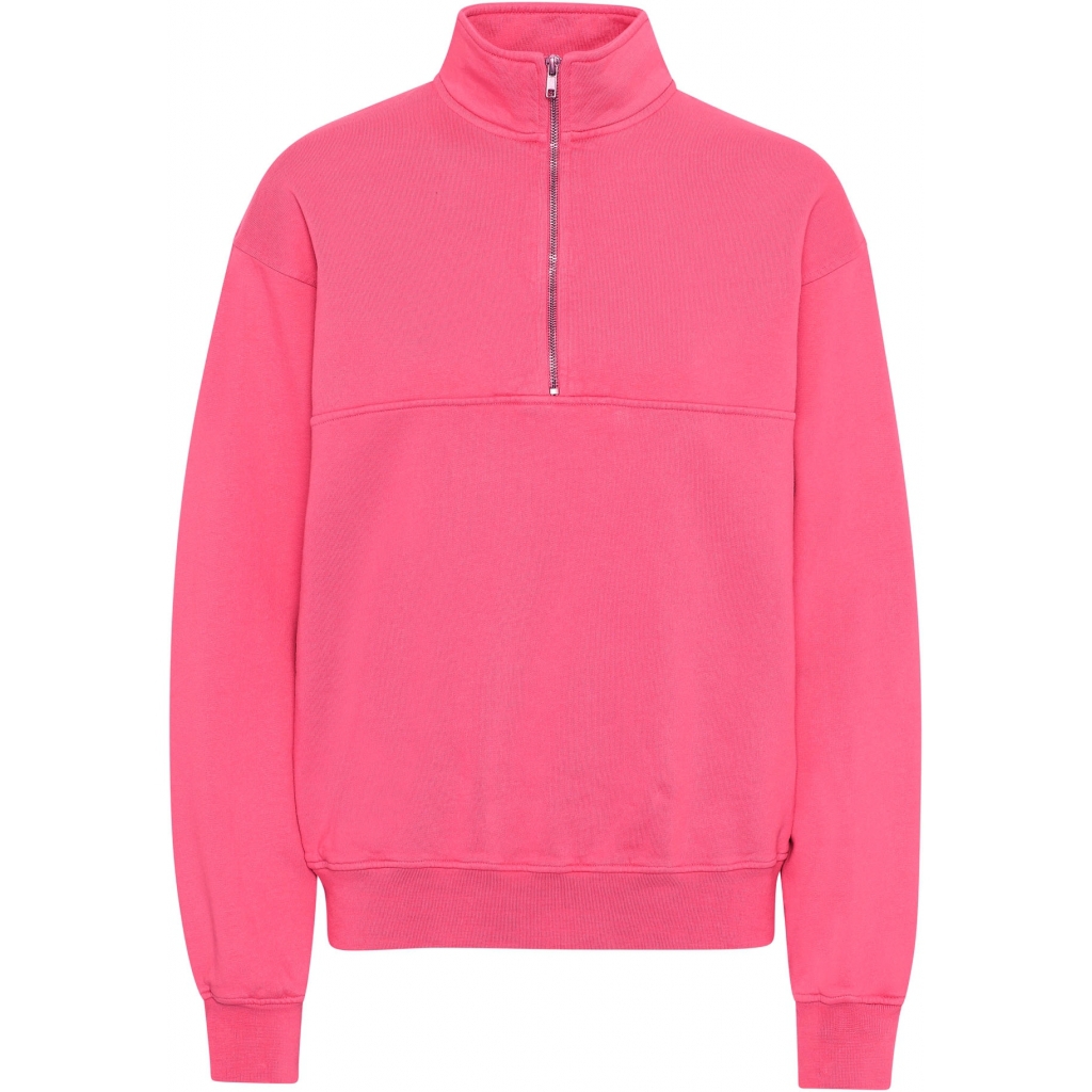 5602991060558 - Sweatshirt 1 4 Reißverschluss Organic bubblegum pink