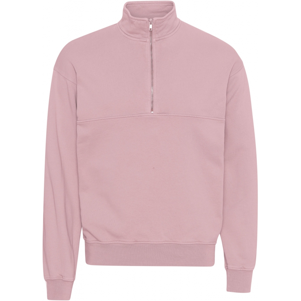 5602991060992 - Sweatshirt 1 4 Reißverschluss Organic faded pink