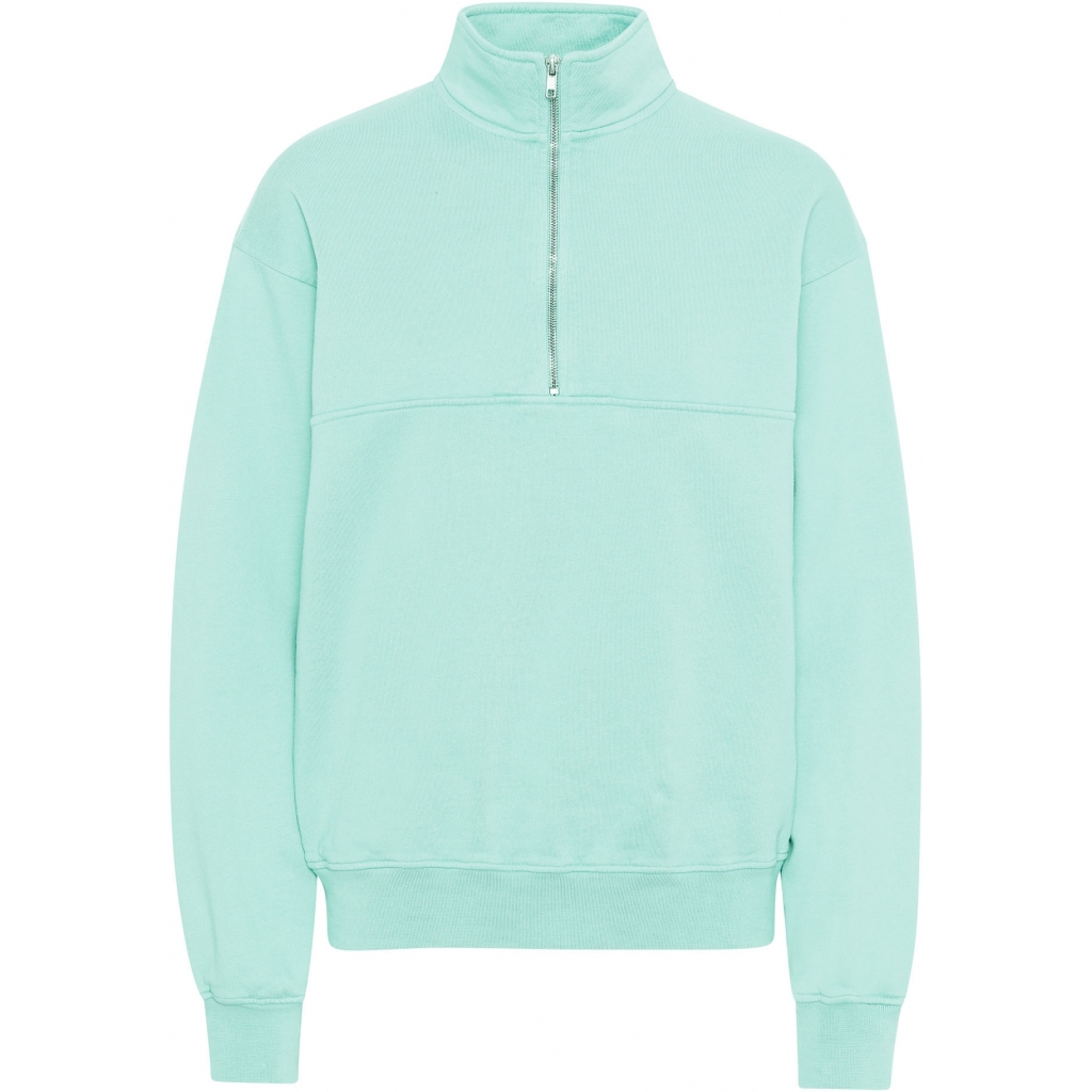 5602991061531 - Sweatshirt 1 4 Reißverschluss Organic light aqua