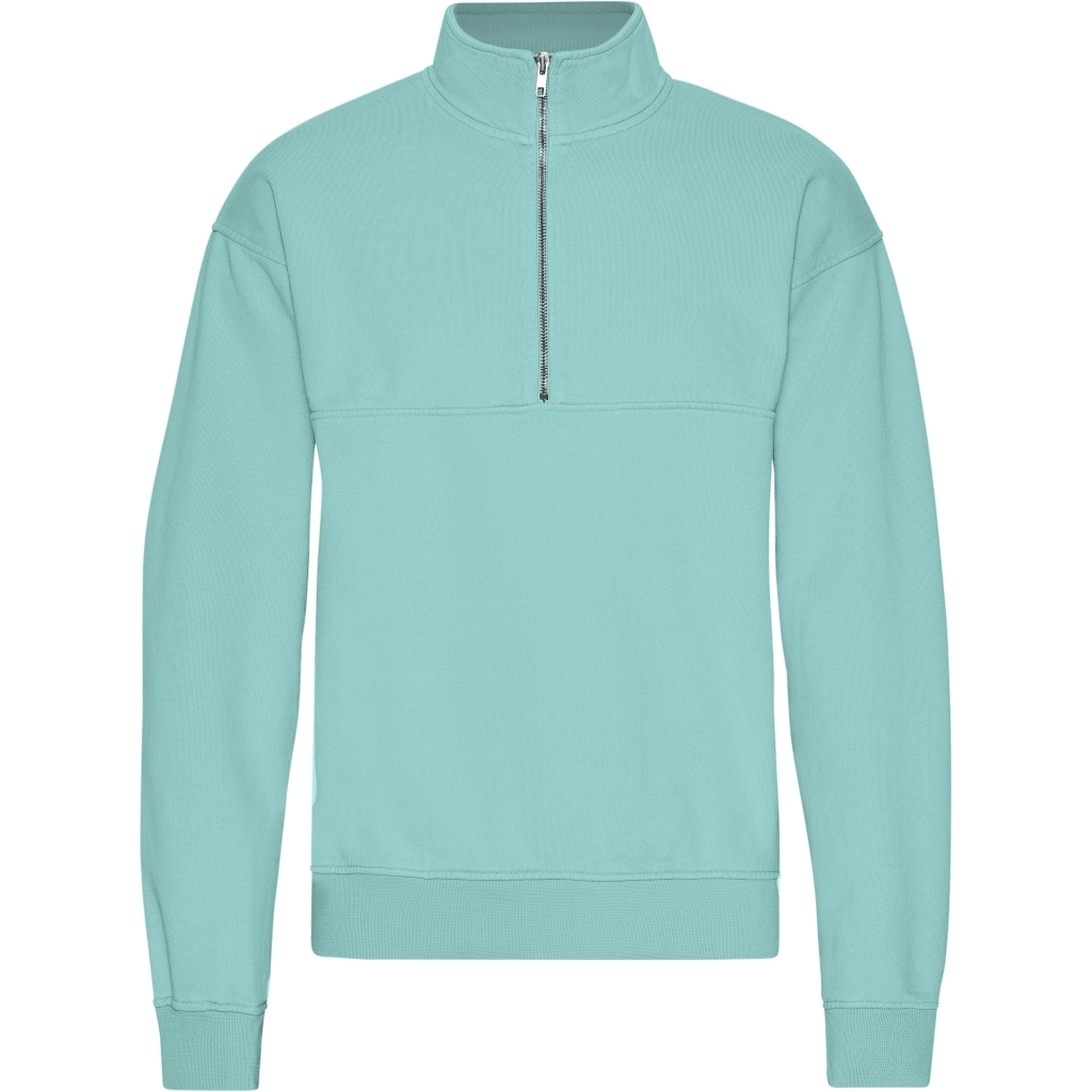 5602991065584 - Sweatshirt 1 4 Reißverschluss Organic Teal Blue