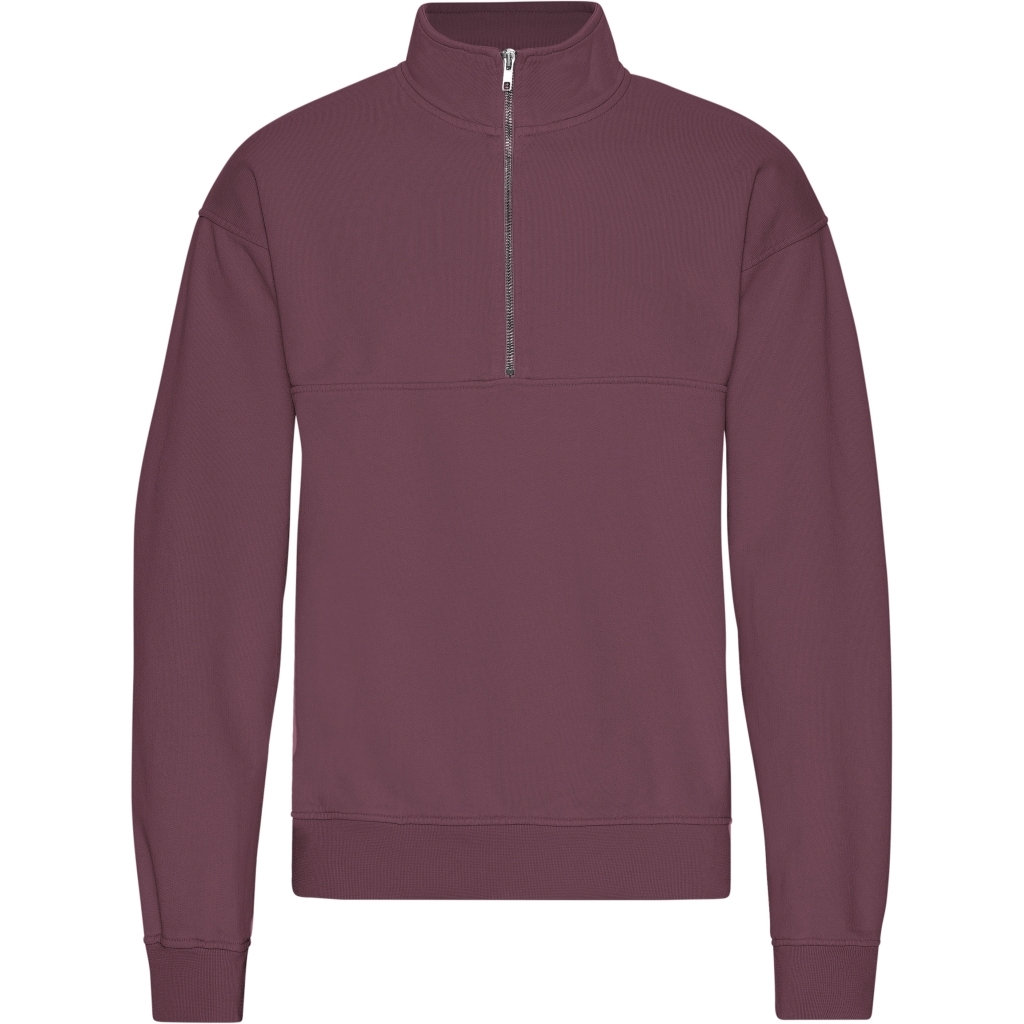 5602991100988 - Sweatshirt 1 4 Reißverschluss Organic Dusty Plum