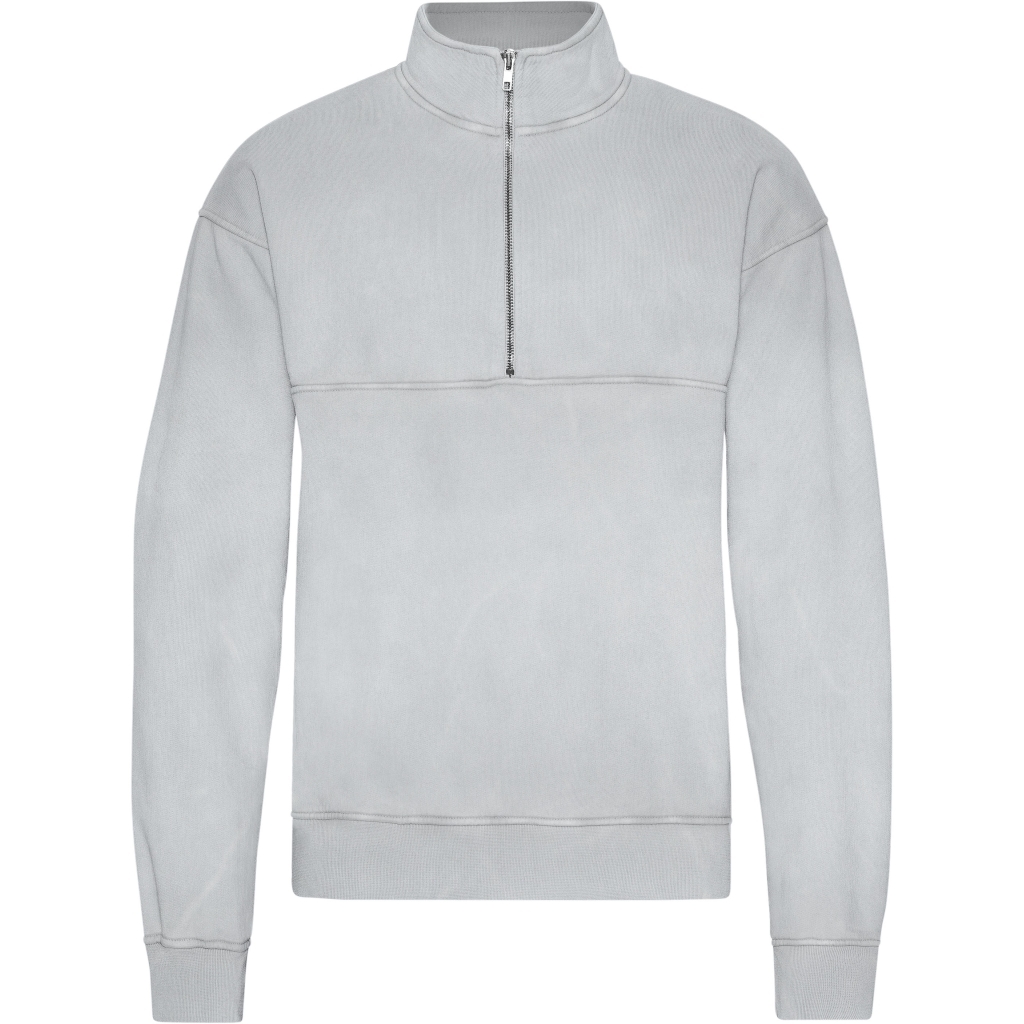 5602991101084 - Sweatshirt 1 4 Reißverschluss Organic Faded Grey