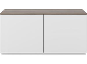 5603449404962 - Lowboard TEMAHOME Join Sideboards Gr B H T 120 cm x 57 cm x 50 cm weiß (weiß lackiertes nussbaumfurnier) Lowboards mit Push-to-Open-Funktion aus Honeycomb-Bauweise Breite 120 cm