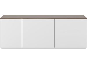 5603449405006 - Lowboard TEMAHOME Join Sideboards Gr B H T 160 cm x 57 cm x 50 cm weiß (weiß lackiertes nussbaumfurnier) Lowboards mit Push-to-Open-Funktion aus Honeycomb-Bauweise Breite 160 cm