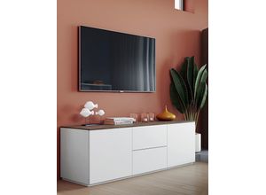 5603449405235 - Lowboard TEMAHOME Join Sideboards Gr B H T 180 cm x 57 cm x 50 cm 2 St weiß (weiß nussbaumfurnier) Kommode mit viel Stauraum Breite 180 cm